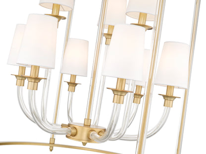 Katerina 9 Light Chandelier Rubbed Brass