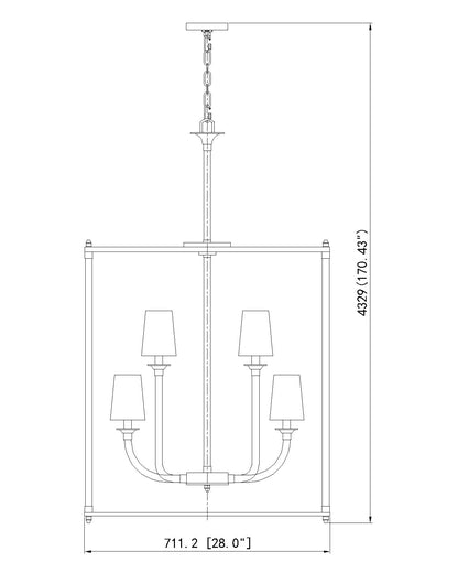 Katerina 9 Light Chandelier Rubbed Brass