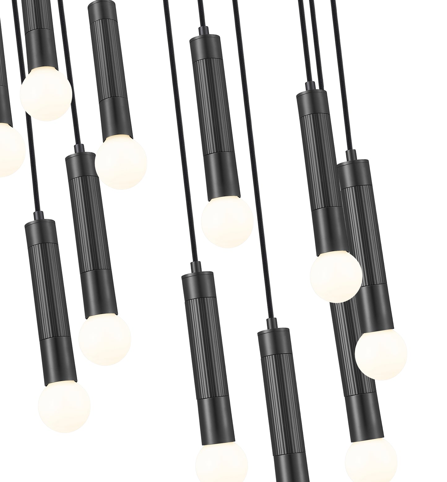 Stari 11 Light Chandelier Matte Black