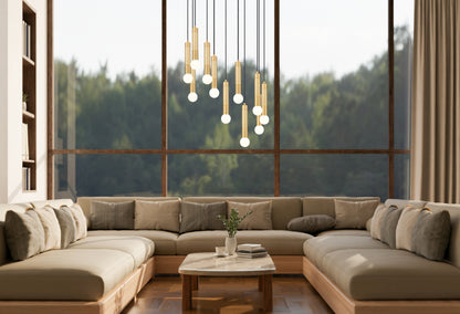 Stari 11 Light Chandelier Modern Gold