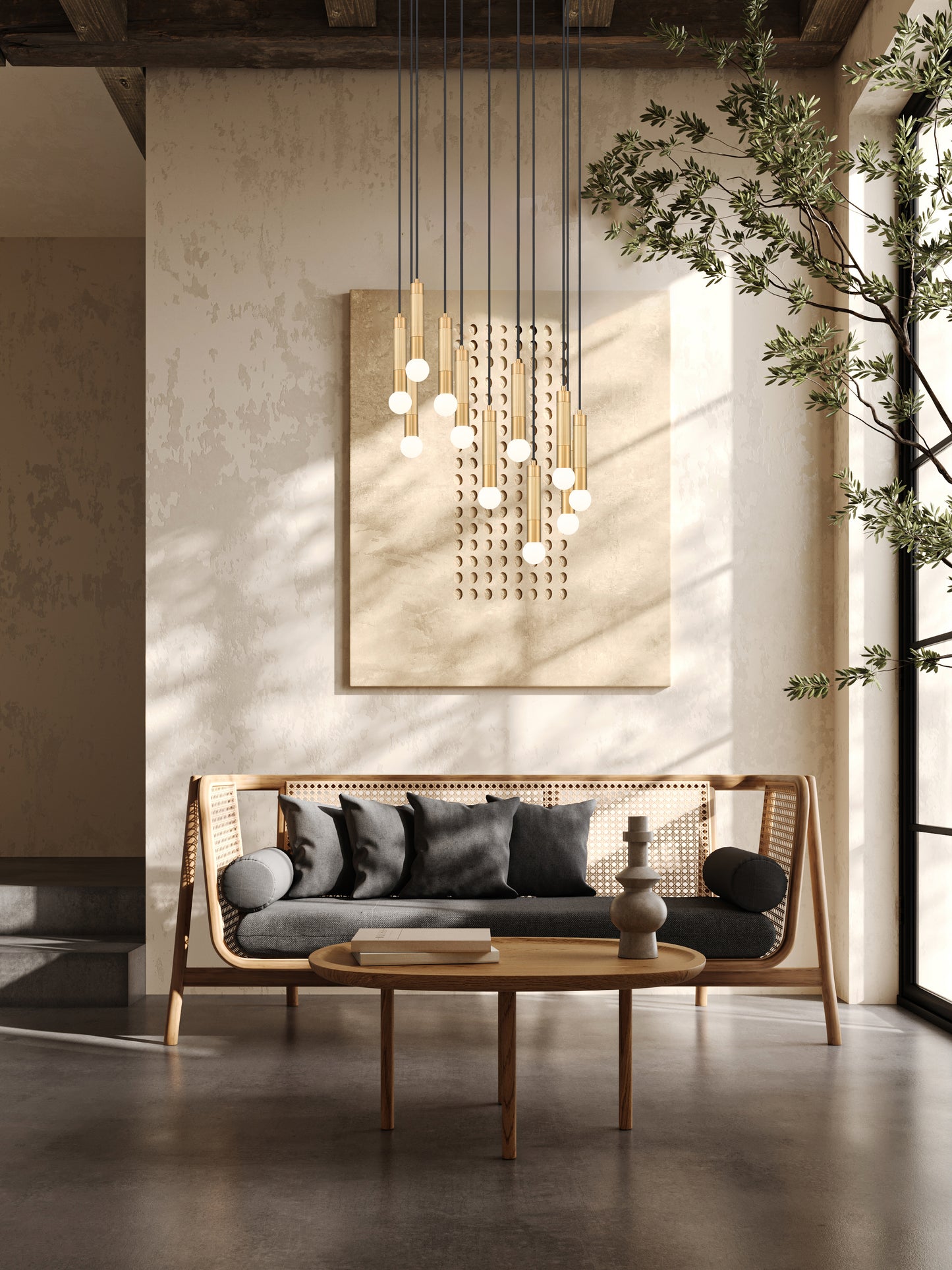Stari 11 Light Chandelier Modern Gold