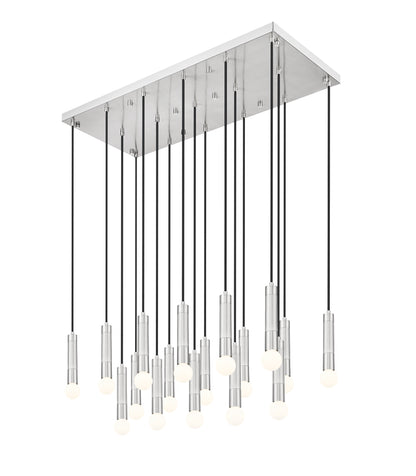 Stari 17 Light Linear Chandelier Brushed Nickel