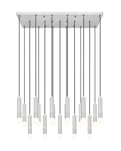 Stari 17 Light Linear Chandelier Brushed Nickel