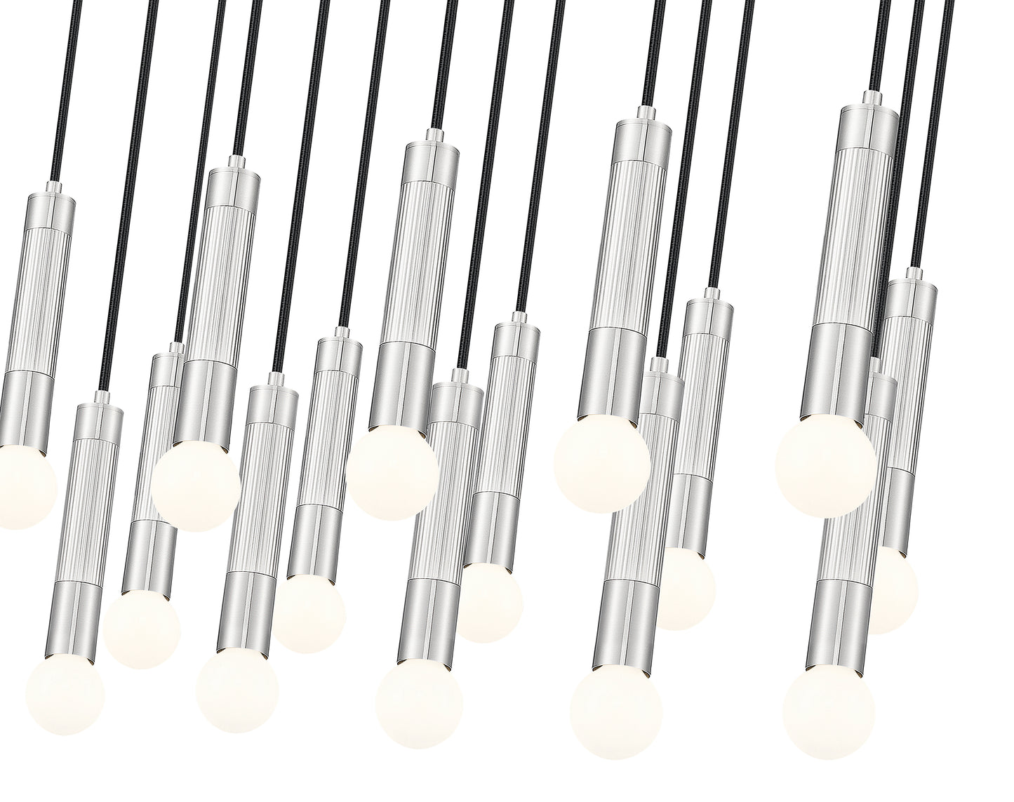 Stari 17 Light Linear Chandelier Brushed Nickel