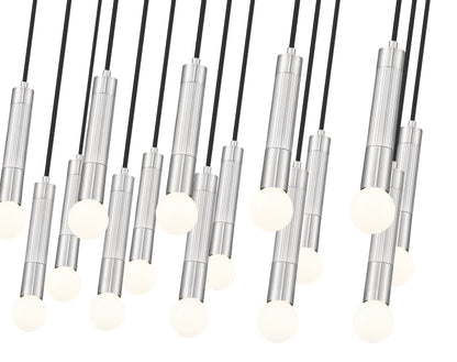Stari 17 Light Linear Chandelier Brushed Nickel