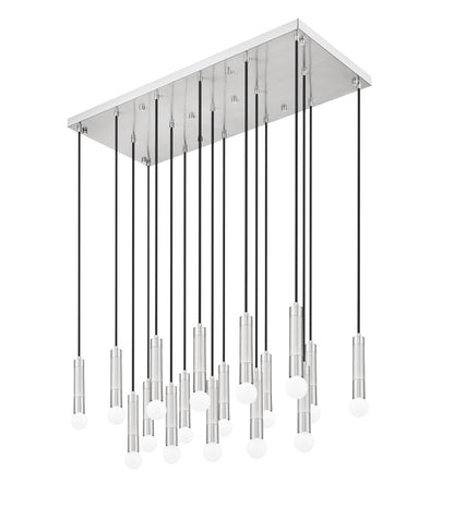 Stari 17 Light Linear Chandelier Brushed Nickel