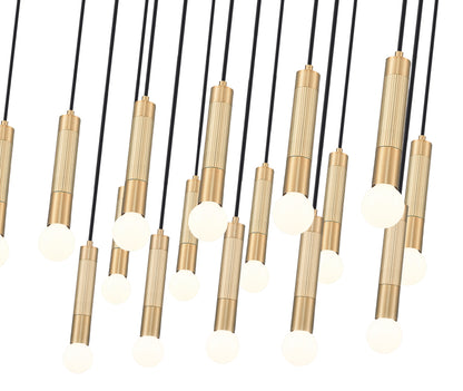 Stari 17 Light Linear Chandelier Modern Gold