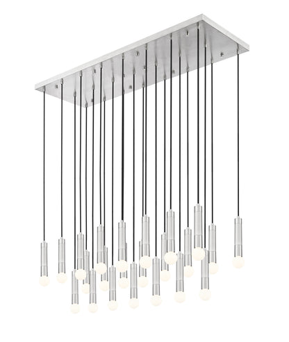 Stari 23 Light Linear Chandelier Brushed Nickel