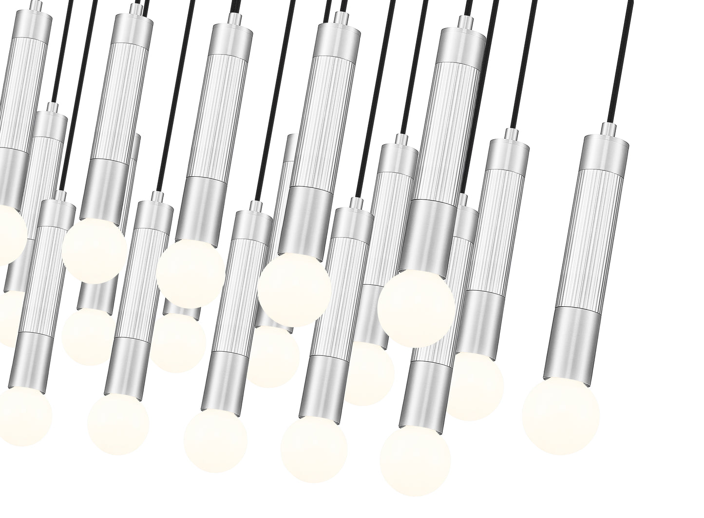 Stari 23 Light Linear Chandelier Brushed Nickel