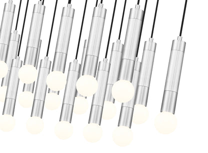 Stari 23 Light Linear Chandelier Brushed Nickel