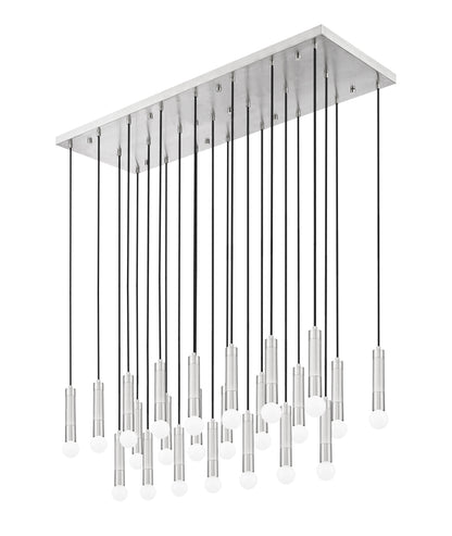 Stari 23 Light Linear Chandelier Brushed Nickel