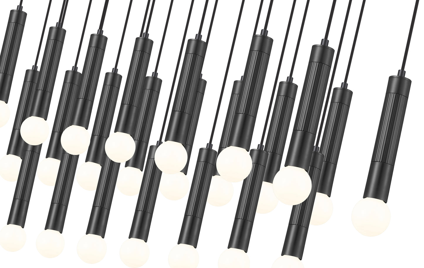 Stari 23 Light Linear Chandelier Matte Black