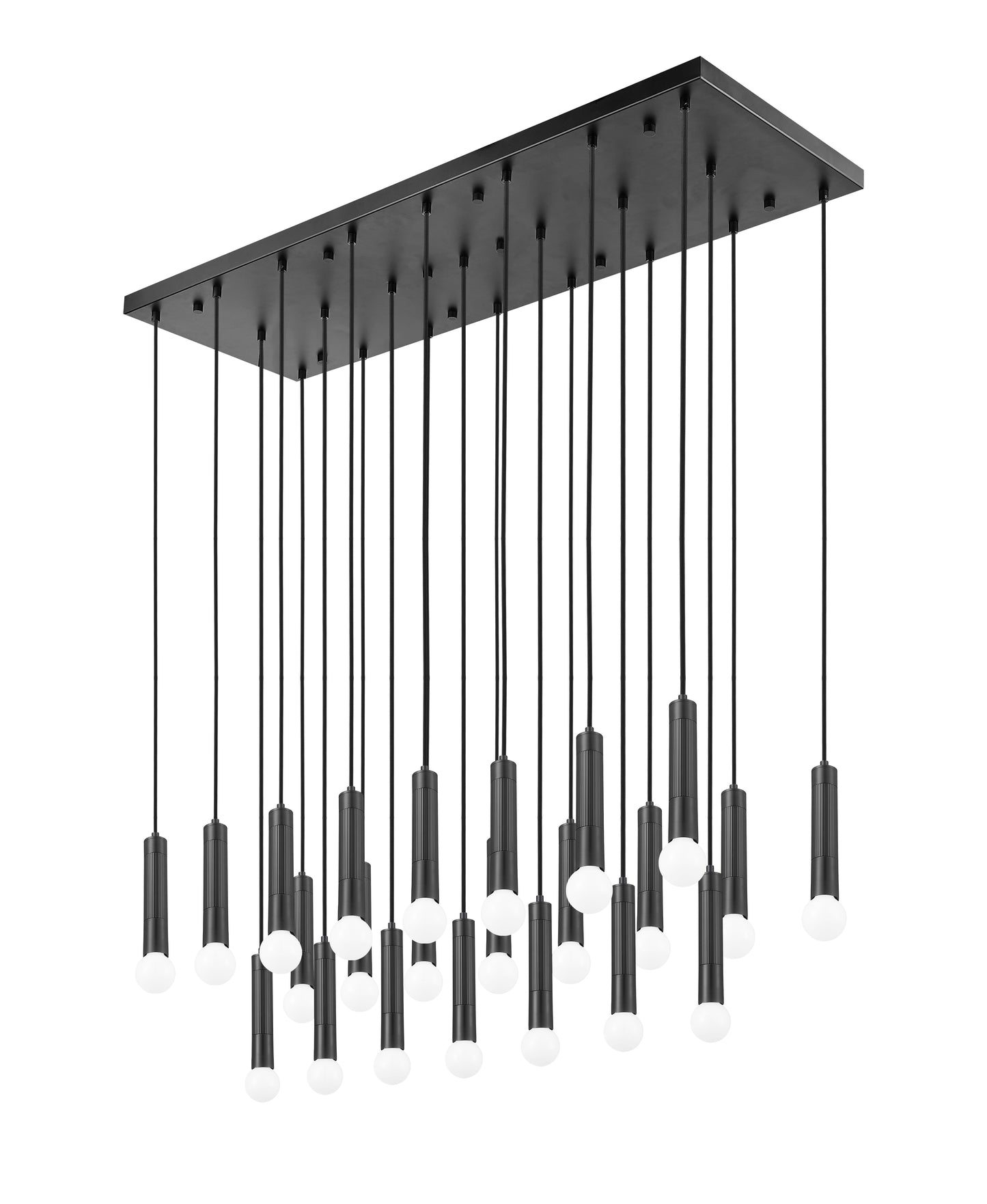 Stari 23 Light Linear Chandelier Matte Black