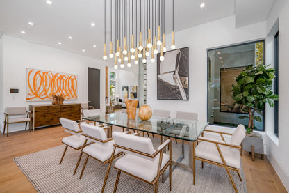 Stari 23 Light Linear Chandelier Modern Gold