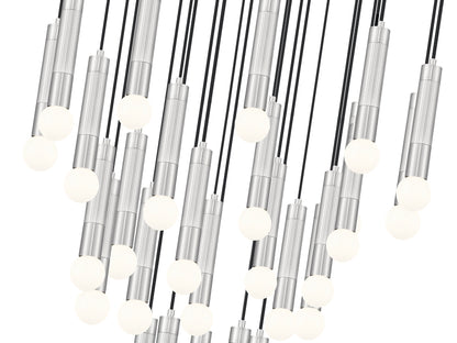 Stari 27 Light Chandelier Brushed Nickel