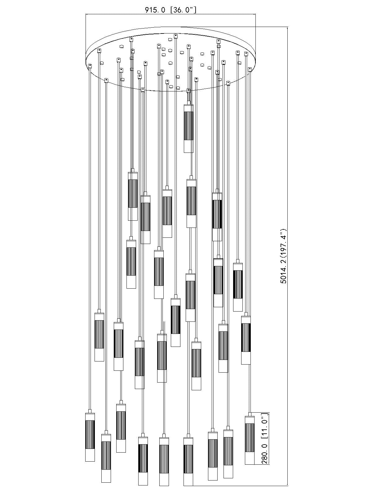 Stari 27 Light Chandelier Modern Gold