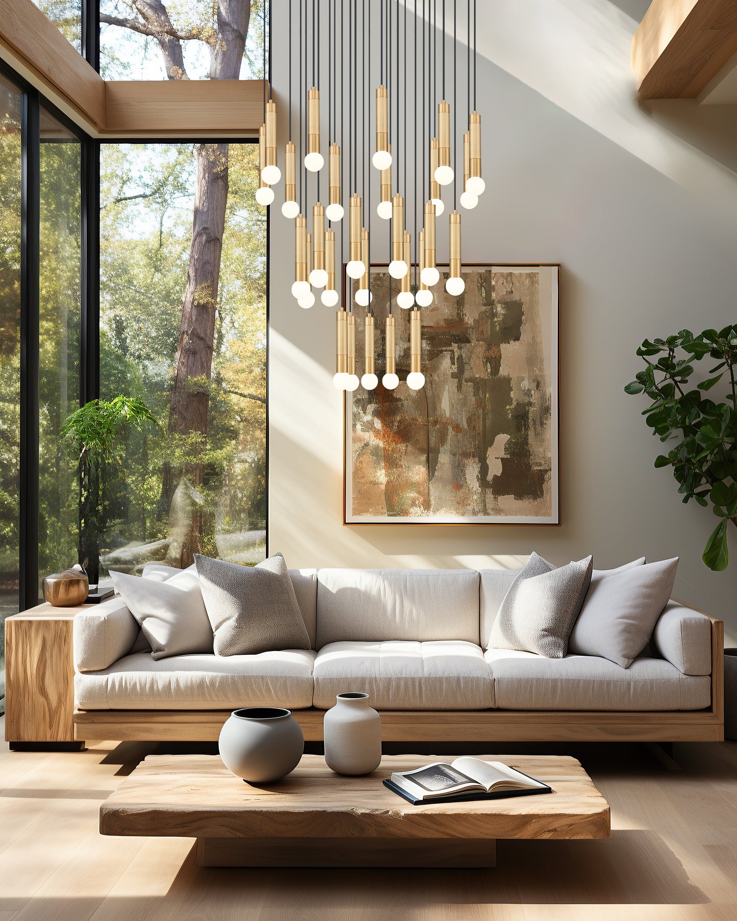 Stari 27 Light Chandelier Modern Gold