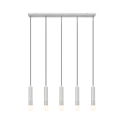 Stari 5 Light Linear Chandelier Brushed Nickel