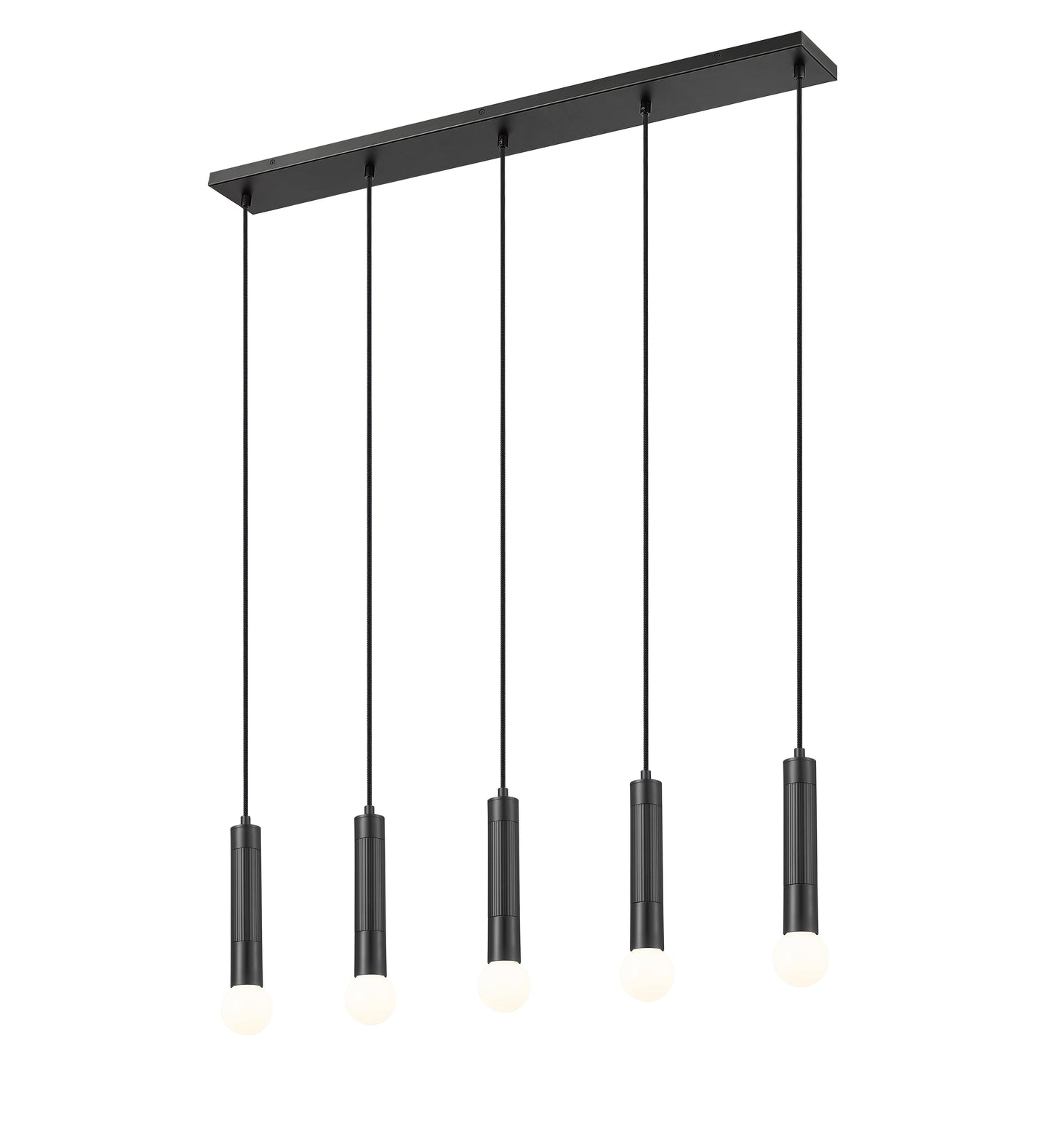 Stari 5 Light Linear Chandelier Matte Black