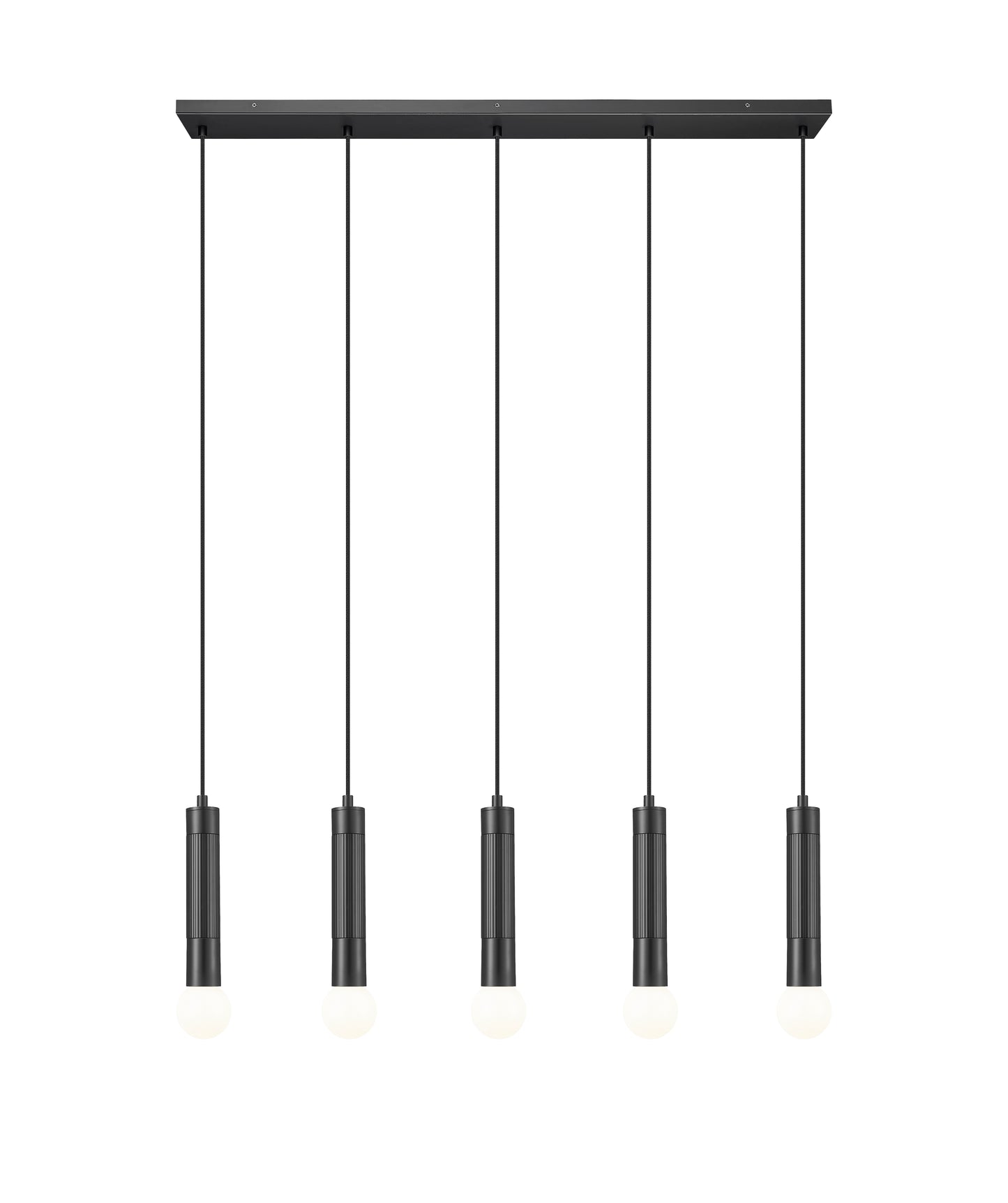Stari 5 Light Linear Chandelier Matte Black