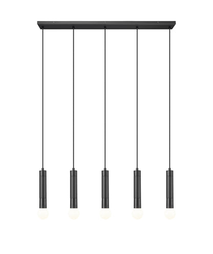 Stari 5 Light Linear Chandelier Matte Black