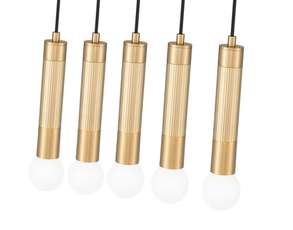Stari 5 Light Linear Chandelier Modern Gold