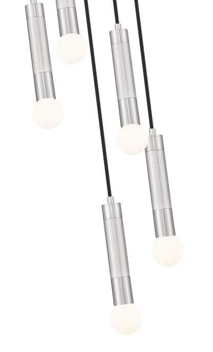 Stari 5 Light Chandelier Brushed Nickel