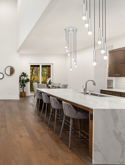 Stari 5 Light Chandelier Brushed Nickel
