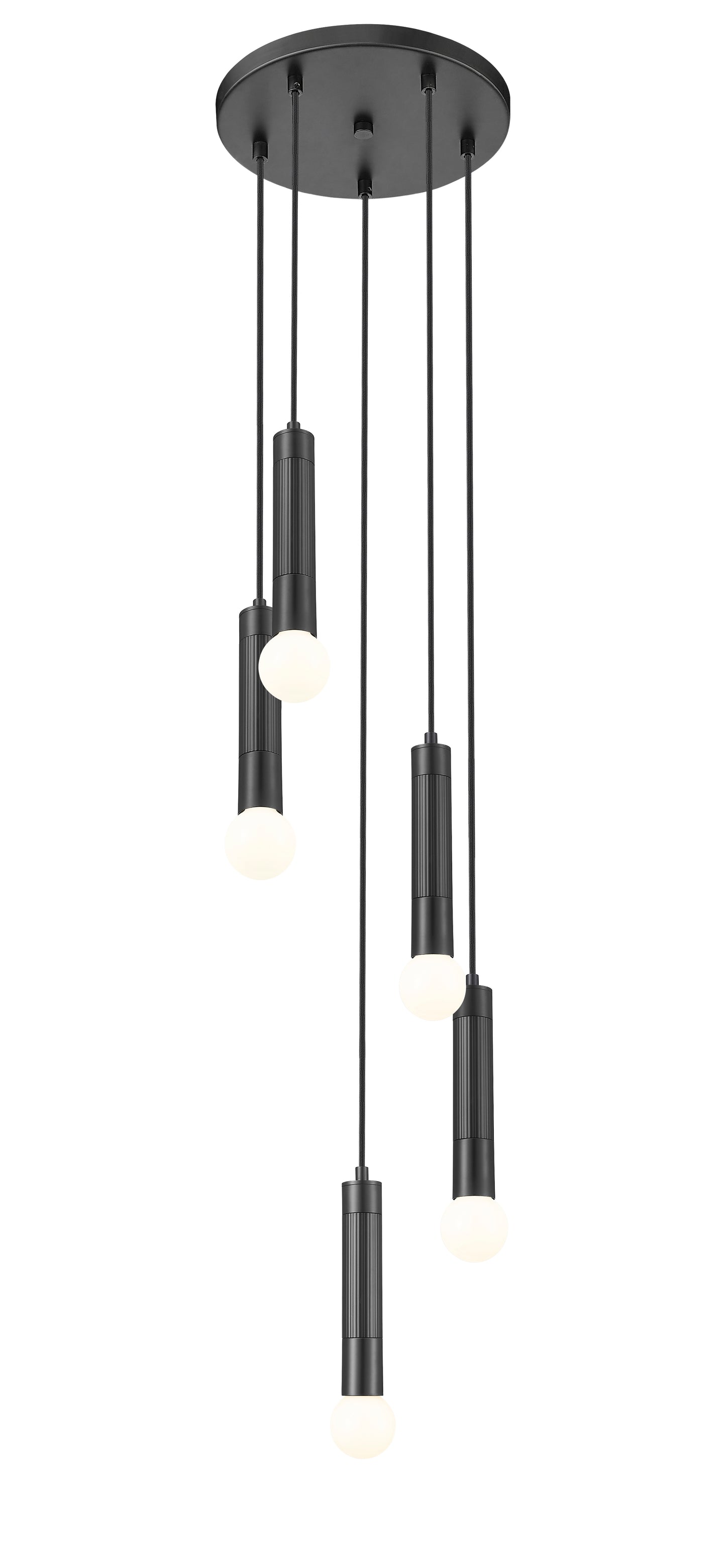 Stari 5 Light Chandelier Matte Black