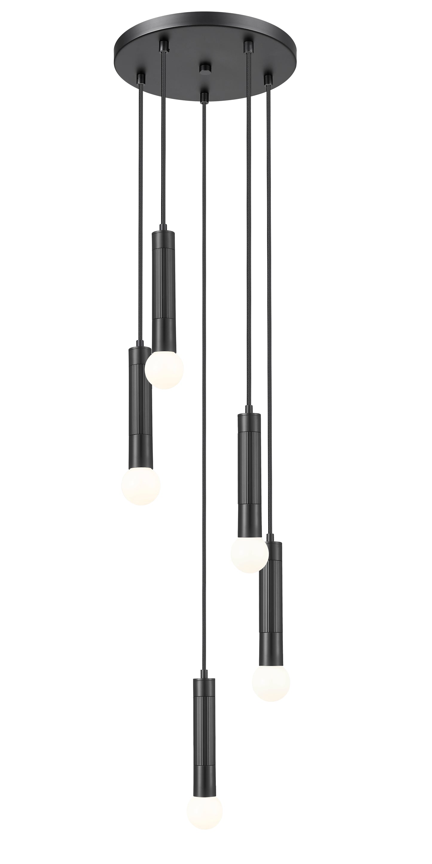 Stari 5 Light Chandelier Matte Black