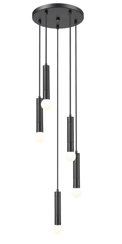 Stari 5 Light Chandelier Matte Black