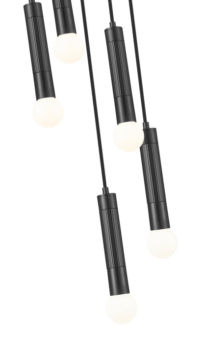 Stari 5 Light Chandelier Matte Black