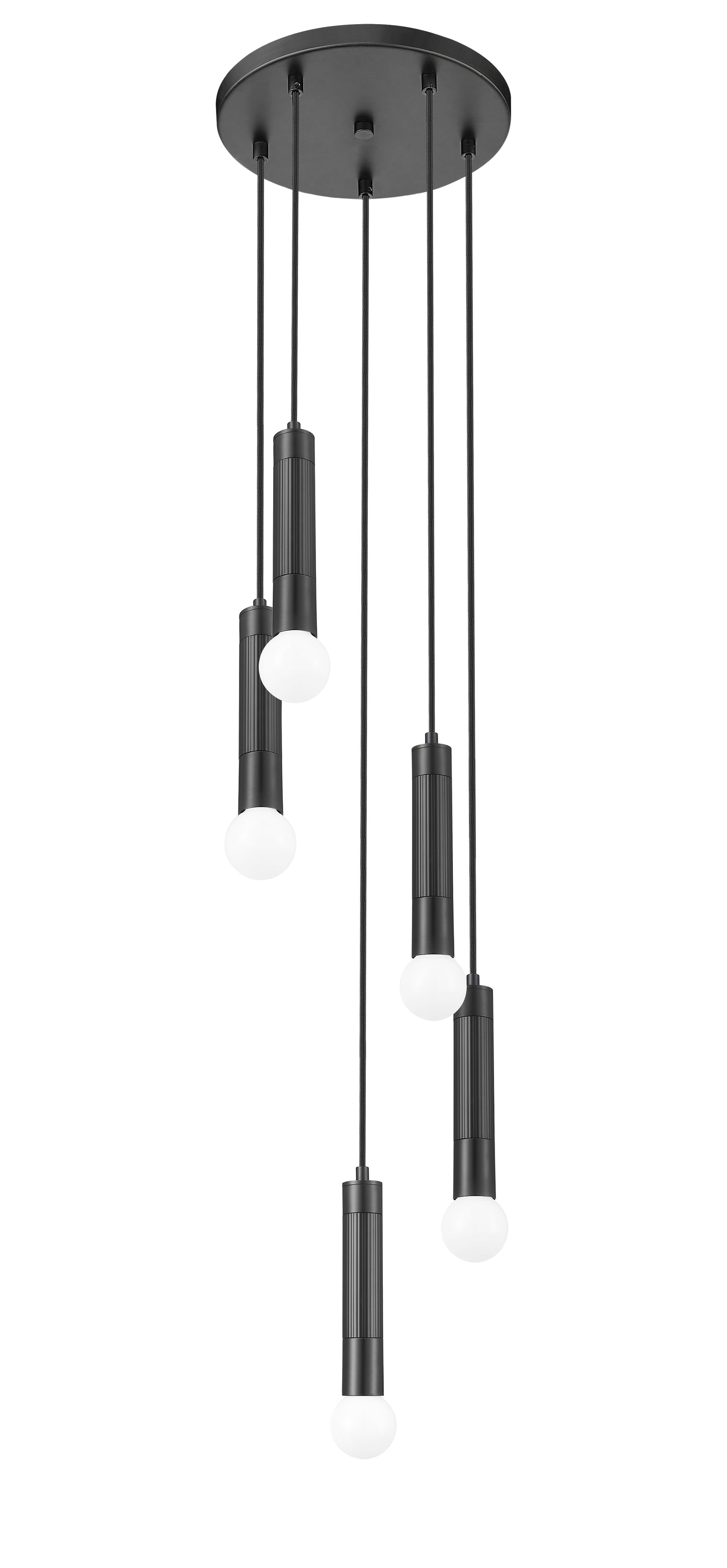 Stari 5 Light Chandelier Matte Black