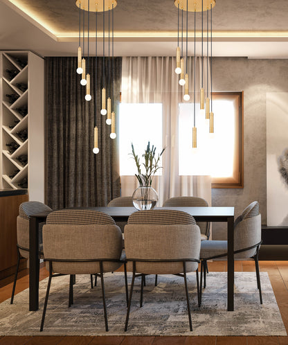Stari 5 Light Chandelier Modern Gold