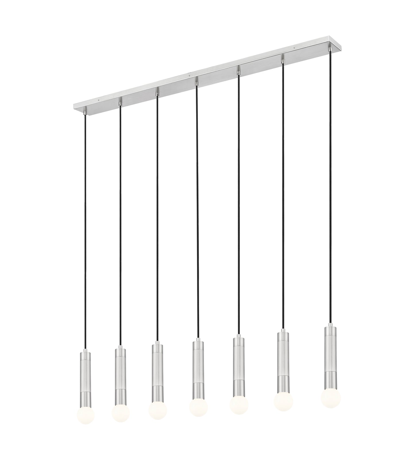 Stari 7 Light Linear Chandelier Brushed Nickel
