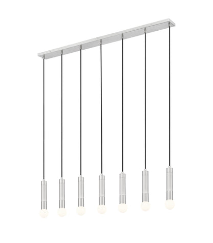 Stari 7 Light Linear Chandelier Brushed Nickel