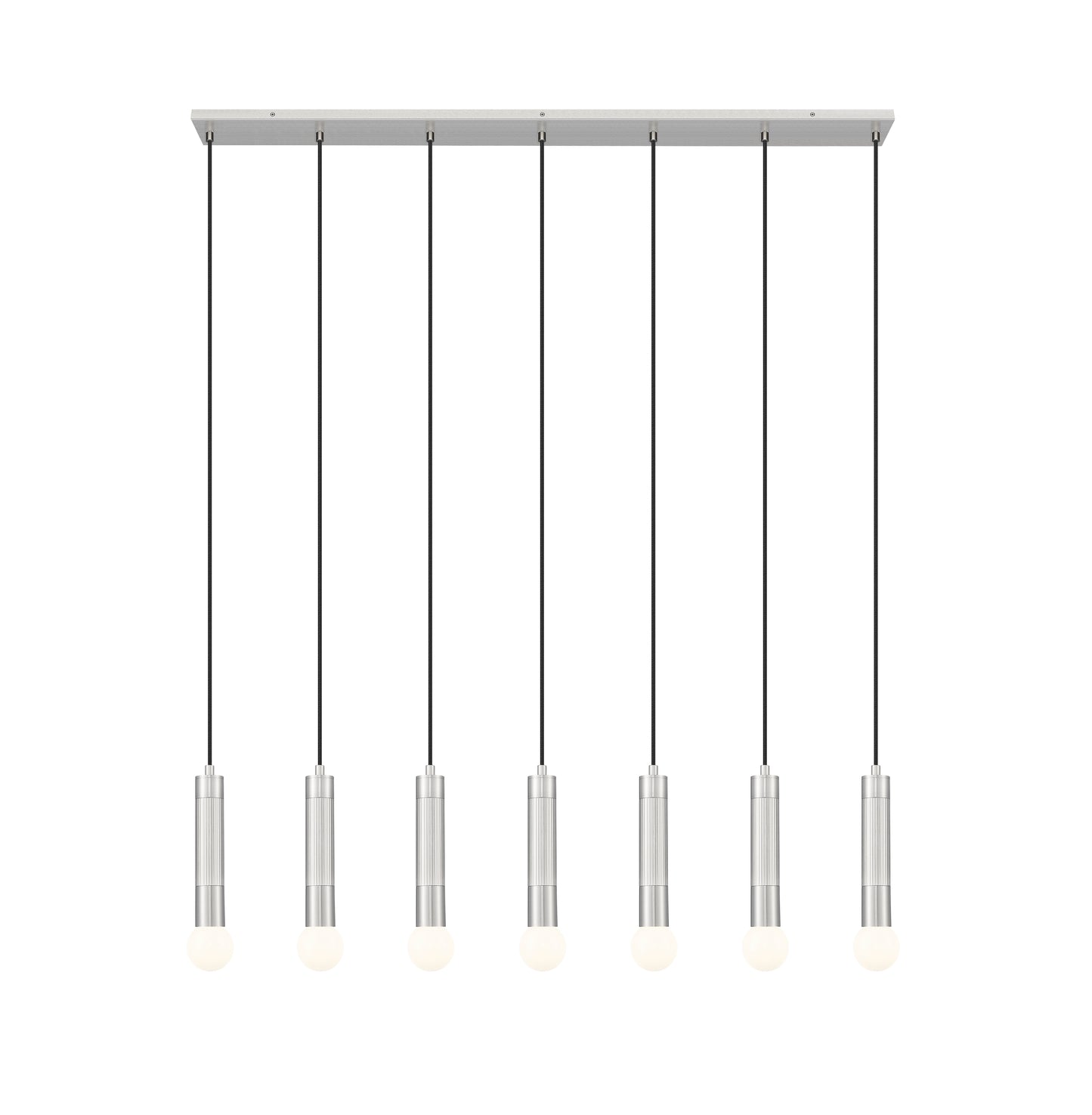 Stari 7 Light Linear Chandelier Brushed Nickel