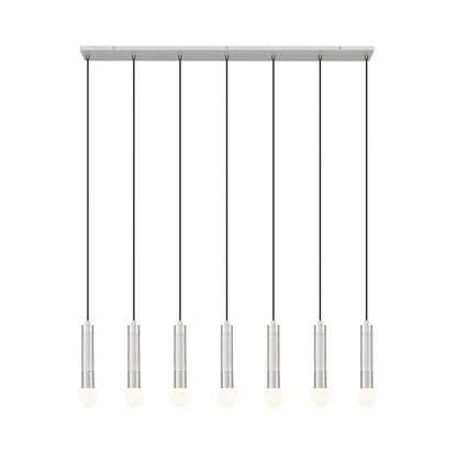 Stari 7 Light Linear Chandelier Brushed Nickel