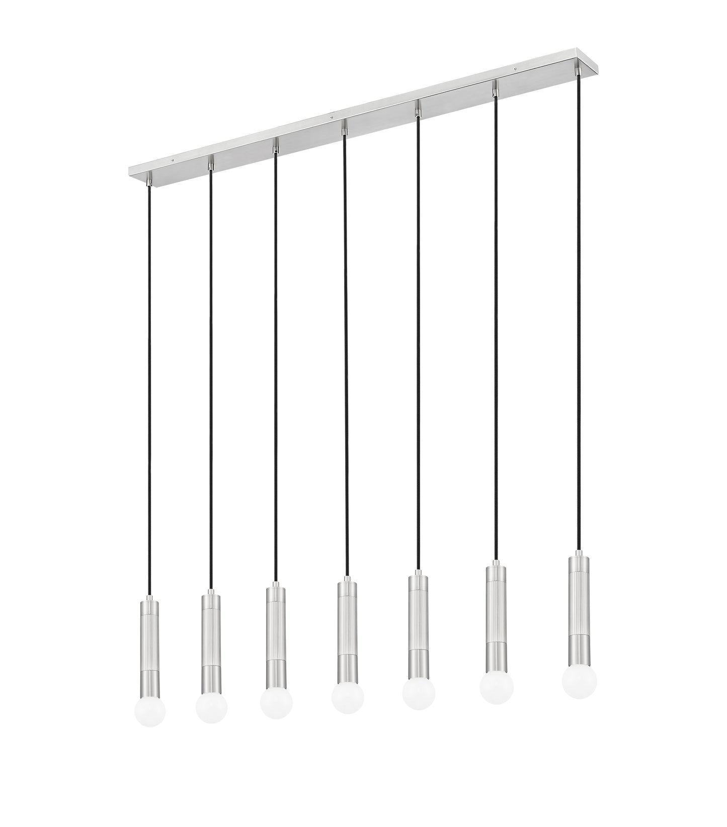 Stari 7 Light Linear Chandelier Brushed Nickel