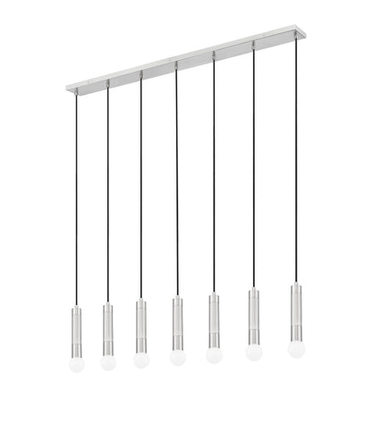 Stari 7 Light Linear Chandelier Brushed Nickel