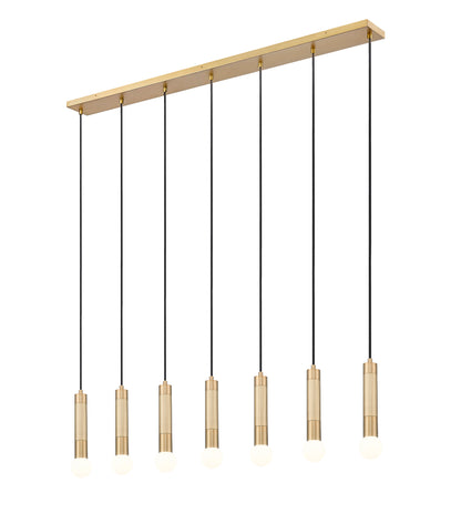 Stari 7 Light Linear Chandelier Modern Gold