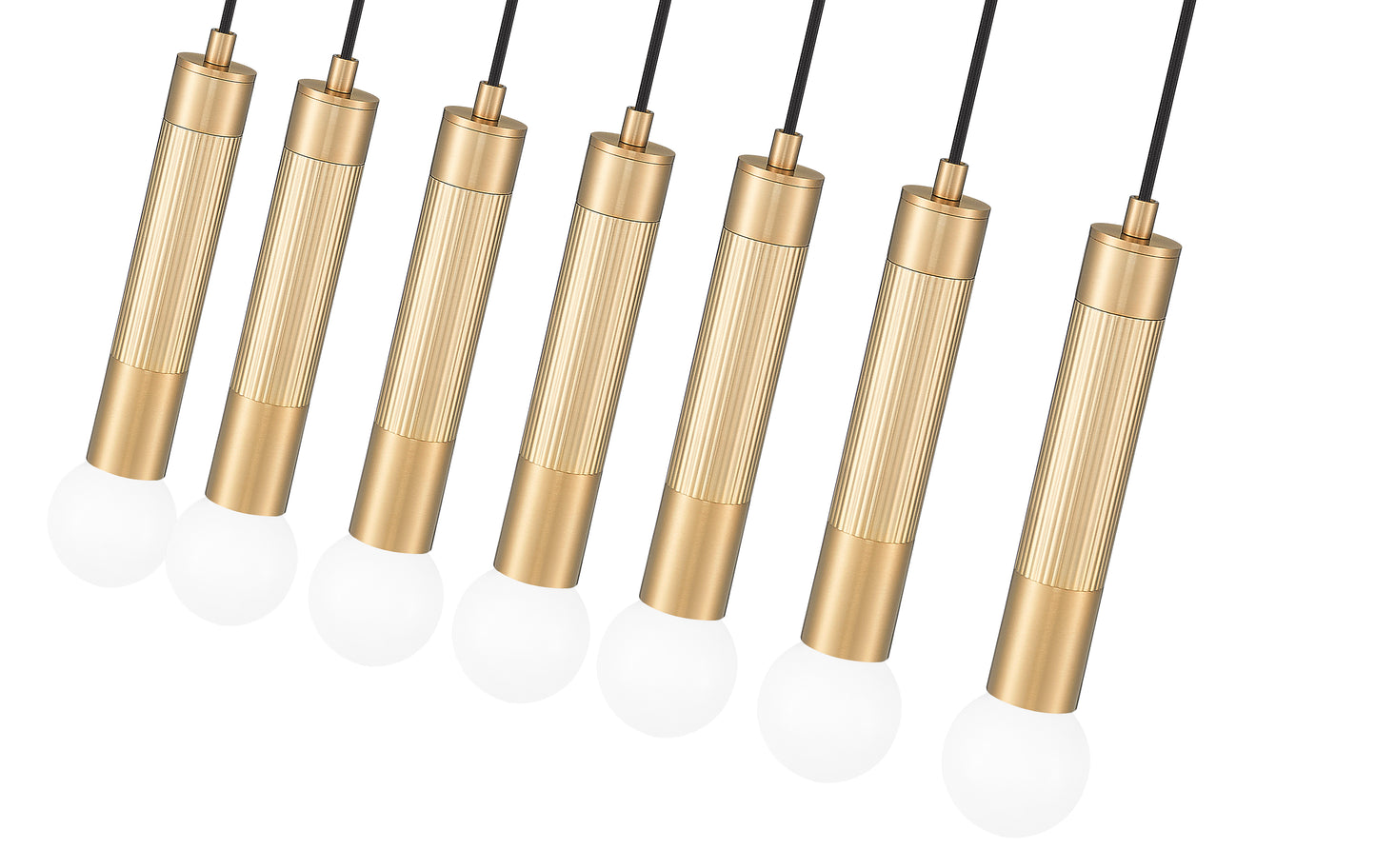 Stari 7 Light Linear Chandelier Modern Gold