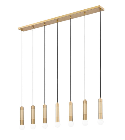 Stari 7 Light Linear Chandelier Modern Gold
