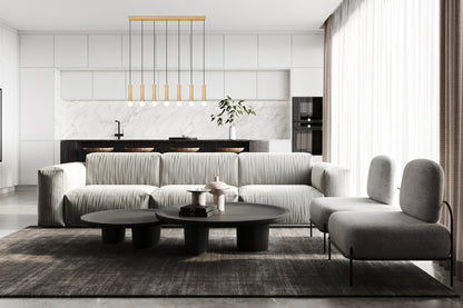 Stari 7 Light Linear Chandelier Modern Gold
