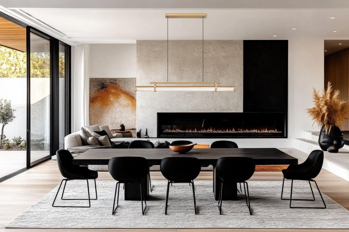 Benoit LED 1 Light Linear Chandelier Modern Gold