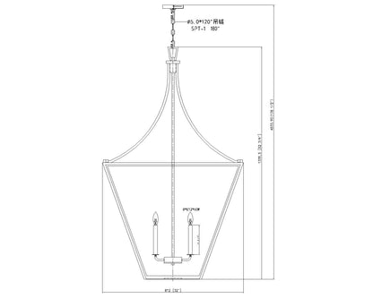 Montalcino 8 Light Chandelier Iron Ore