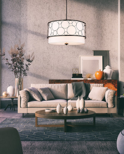 Kendall 5 Light Chandelier Matte Black