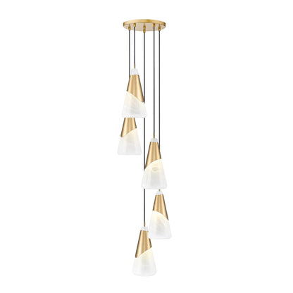 Aimie 5 Light Chandelier Modern Gold