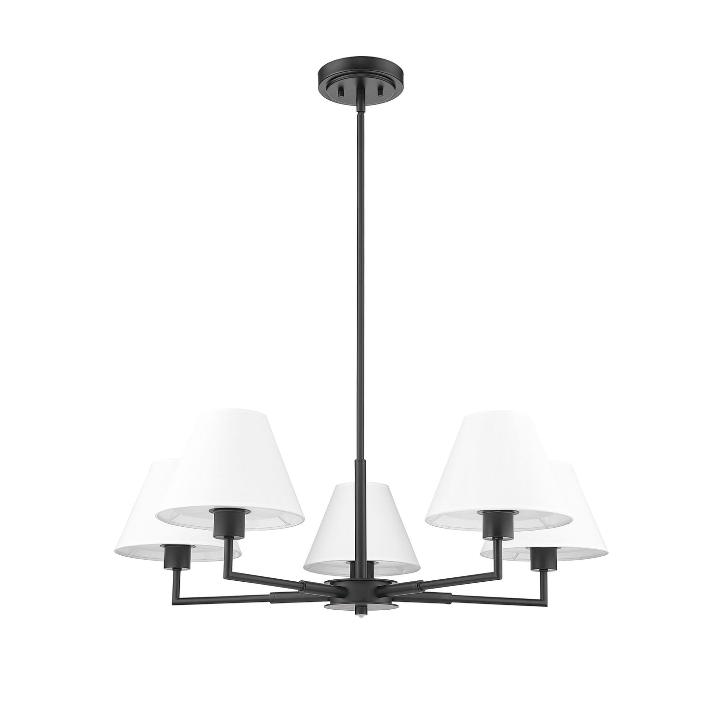 Leila 5 Light Chandelier Matte Black