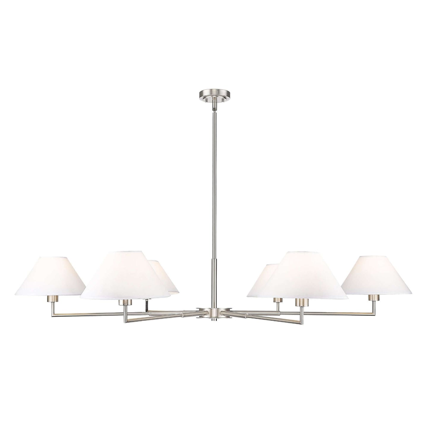 Leila 6 Light Chandelier Brushed Nickel